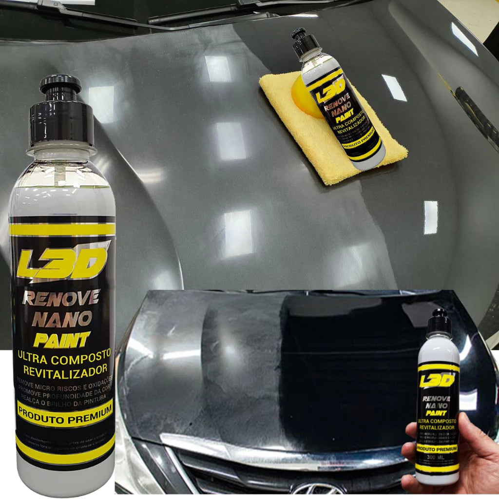 Kit Estética Automotiva Completo Nano Vonixx 300ml – Limpeza, Proteção e Brilho Profissional para Carros