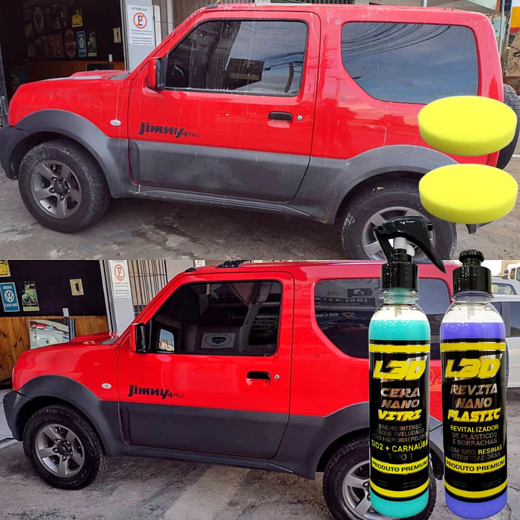 Kit Estética Automotiva Completo Nano Vonixx 300ml – Limpeza, Proteção e Brilho Profissional para Carros