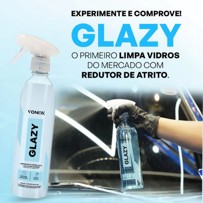 Limpa Vidros 4 em 1 Glazy 500ml com Redutor de Atrito
