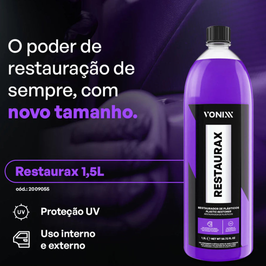 Restaurador de Plásticos Automotivos Vonixx 1.5L - Proteção e Renovação