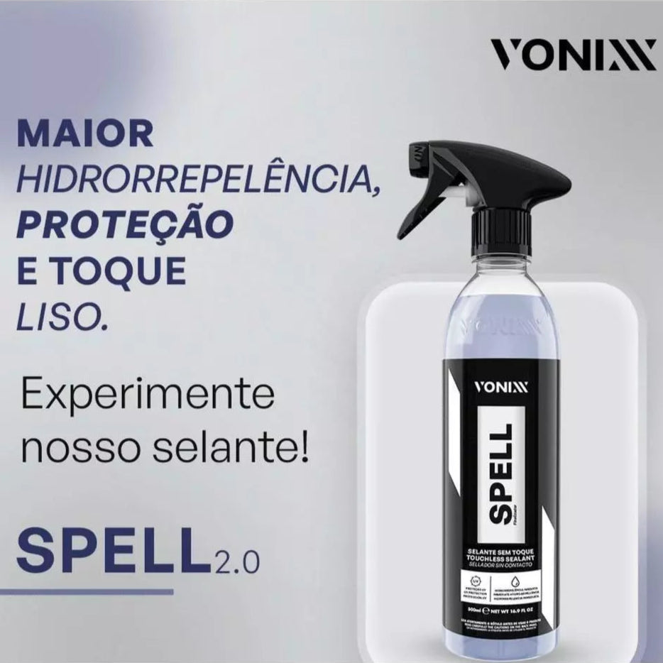 Spell Glass Coating: Brilho e Proteção UV Selante Automotivo Instantâneos 500ml
