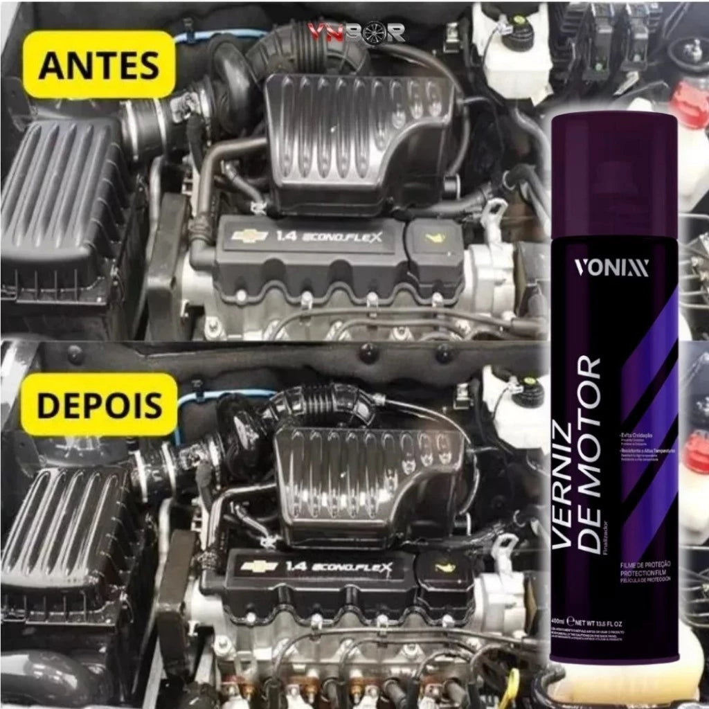 Verniz de Motor Spray 400ml Vonixx - Proteção e Brilho Impecáveis