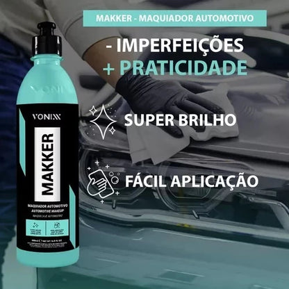 Makker 2.0 - Renovador de Pintura Automotiva com Pano Microfibra
