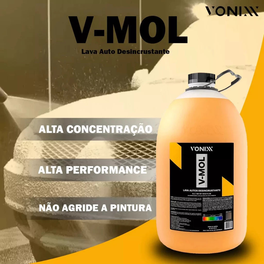 Shampoo Automotivo V-Mol 5L - Limpeza Pesada e Desincrustante