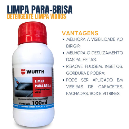 Kit 10 Limpa Para-brisa Wurth 100ml - Eficiência e Qualidade