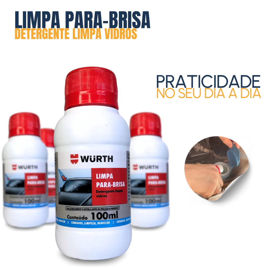 Kit 10 Limpa Para-brisa Wurth 100ml - Eficiência e Qualidade