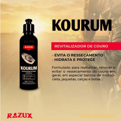 Kit Premium Limpeza e Hidratação de Couro Razux 240 ml