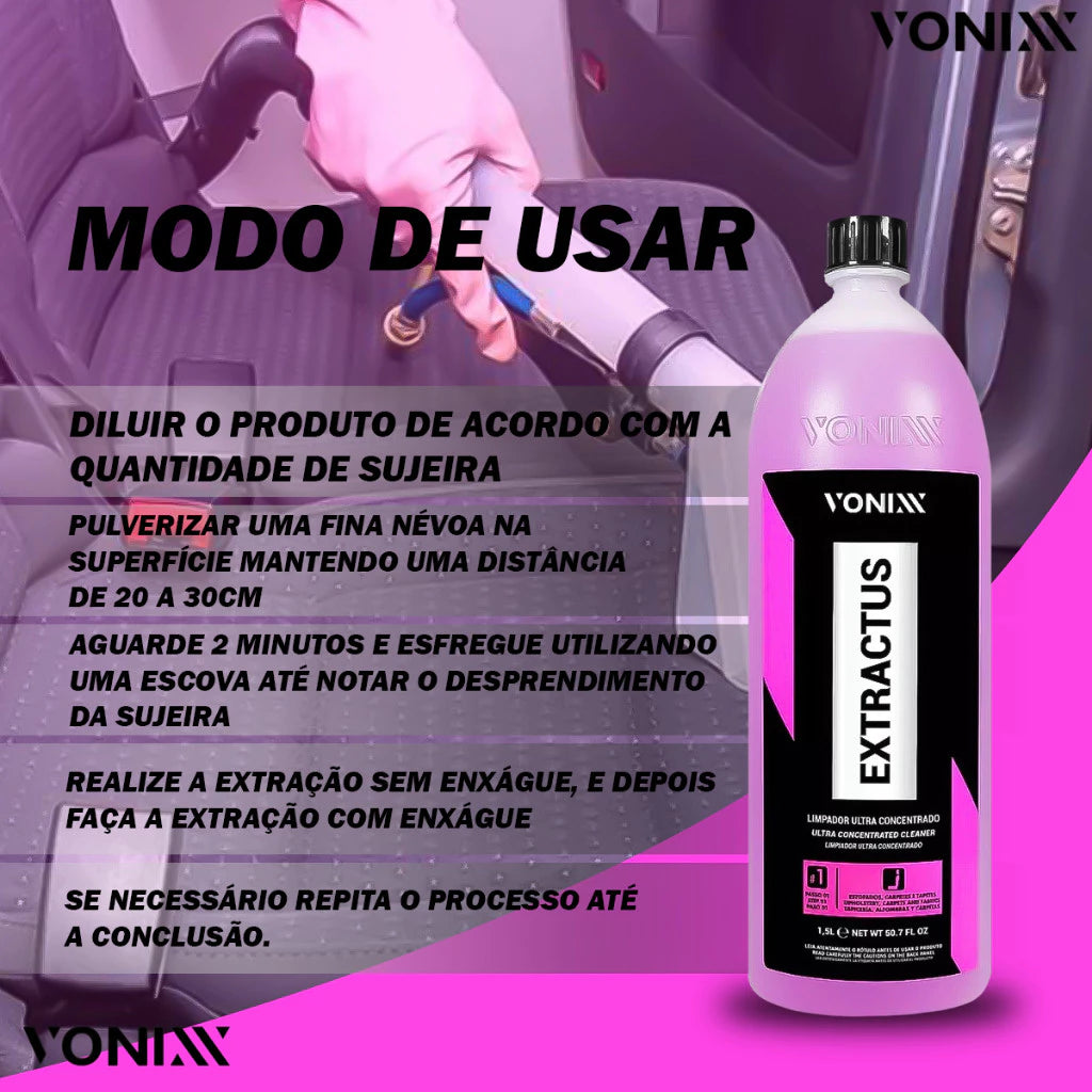 Extractus Limpador Ultra Concentrado 1,5L para Estofados e Carpetes