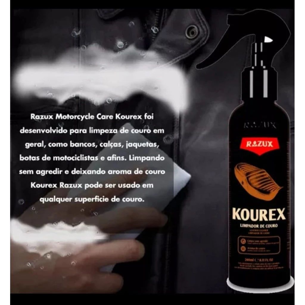 Kit Premium Limpeza e Hidratação de Couro Razux 240 ml