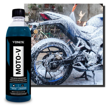 Moto-V Shampoo para Lavar Motos Concentrado Vonixx 500ml - Limpeza Eficiente
