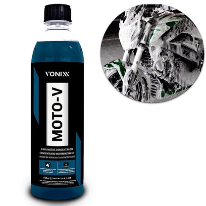 Moto-V Shampoo para Lavar Motos Concentrado Vonixx 500ml - Limpeza Eficiente